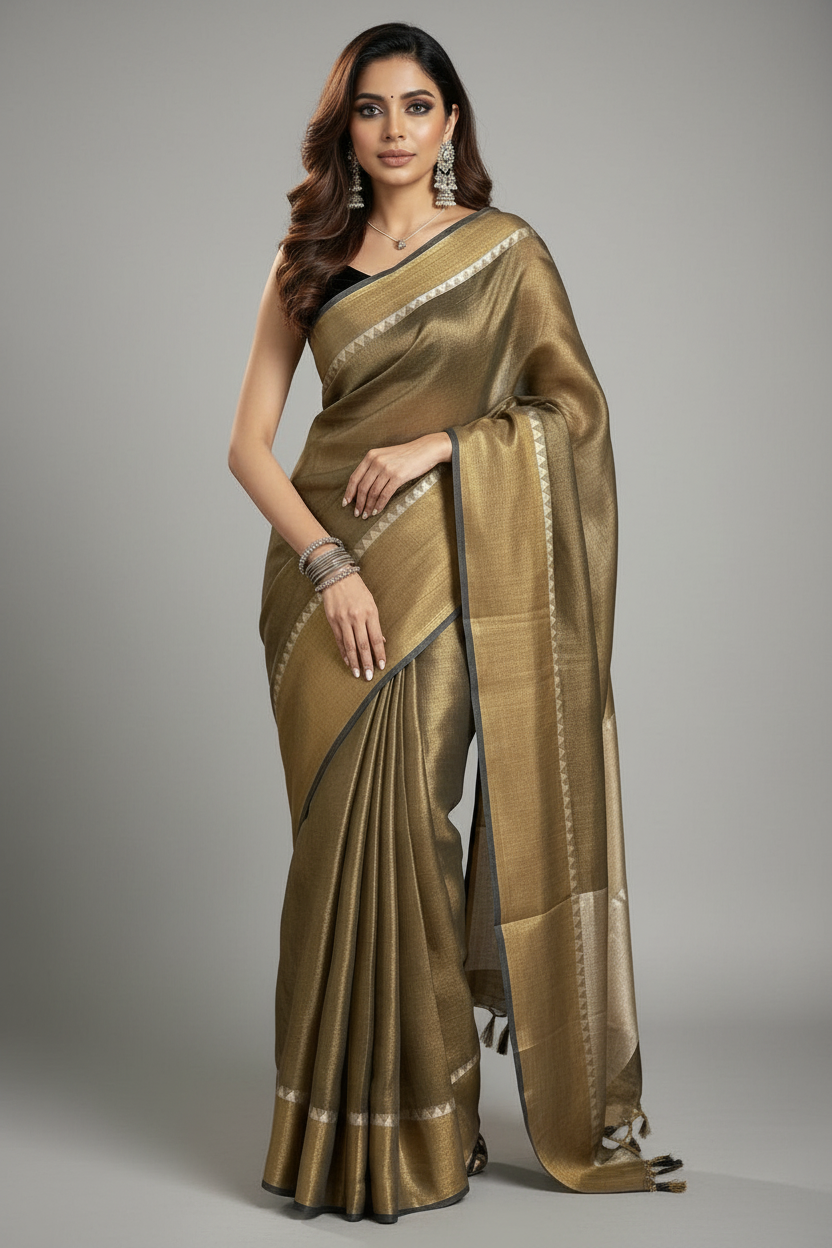 Manohari (Pure Tissue Linen Saree)