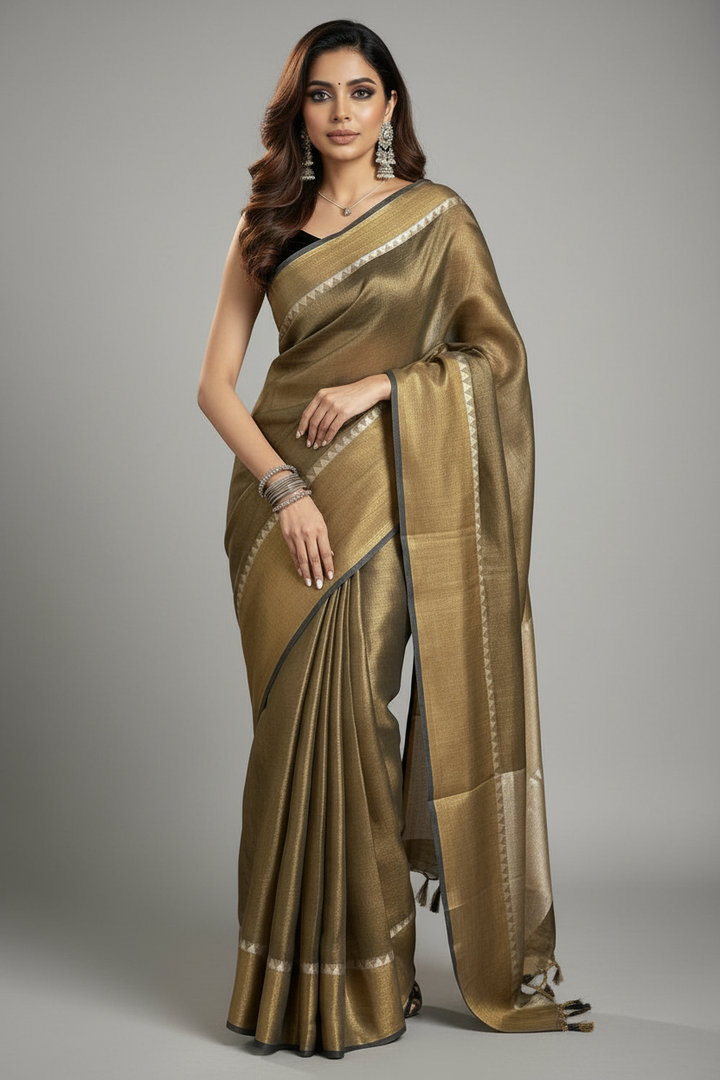 Manohari (Pure Tissue Linen Saree)