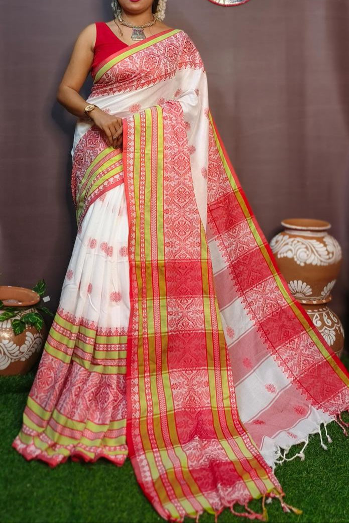 Roopdarsana Special Khadi Cotton Saree