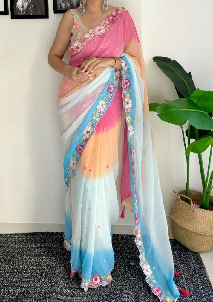 kaleidoscopic (Georgette Saree)