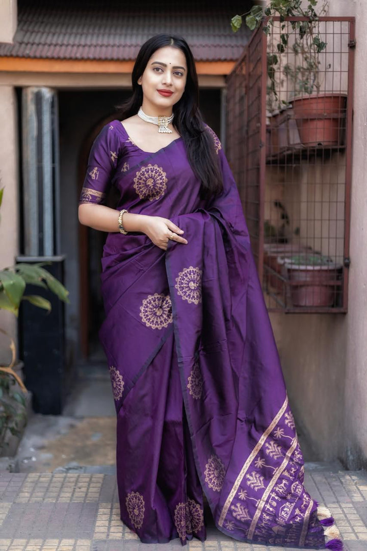Innovation With Worli Fancy Silk Saree