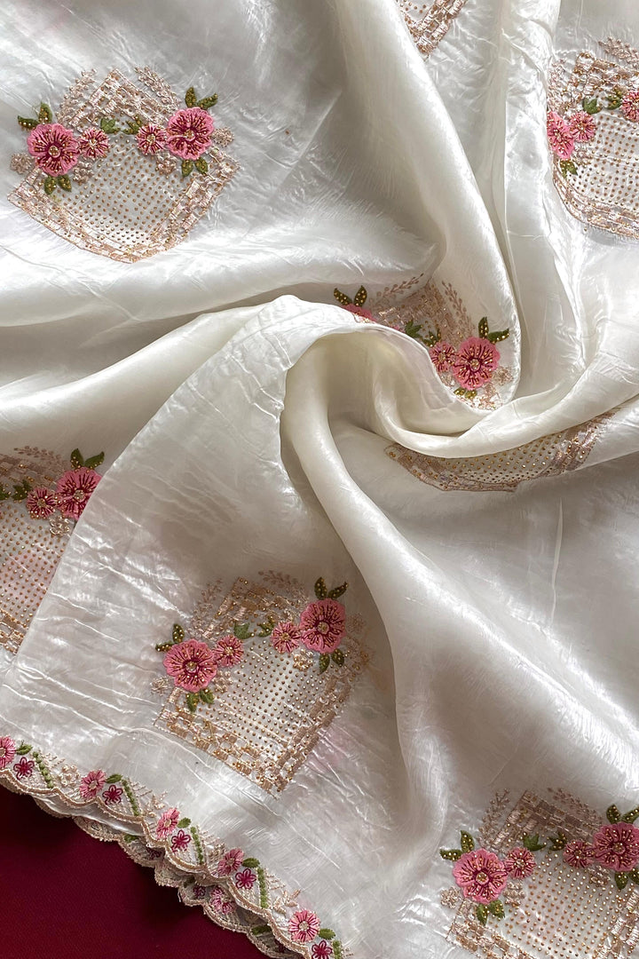 Bringing Prosperity Crush Silk Saree