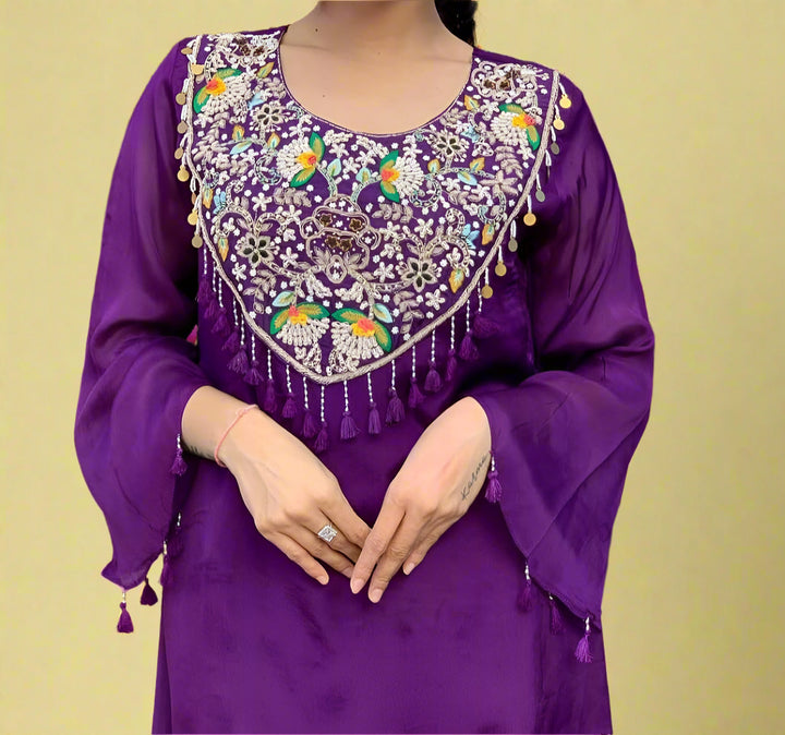 Sparkly Gems Rayon Kurti Set