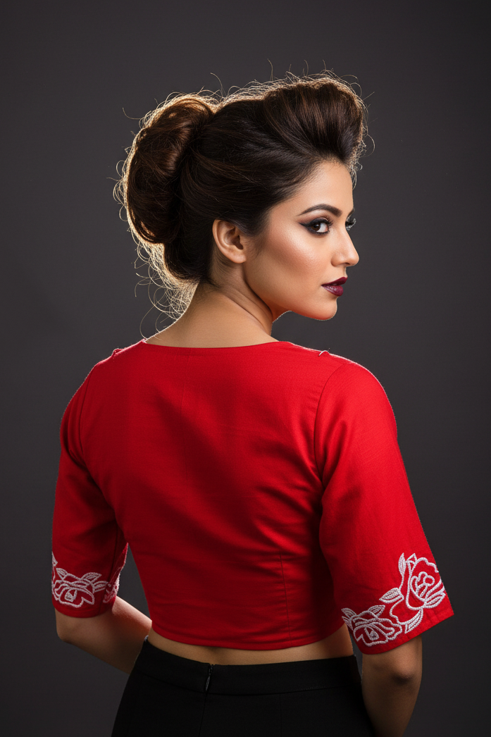 Angel Aura - Designer Blouse With Baby Collar