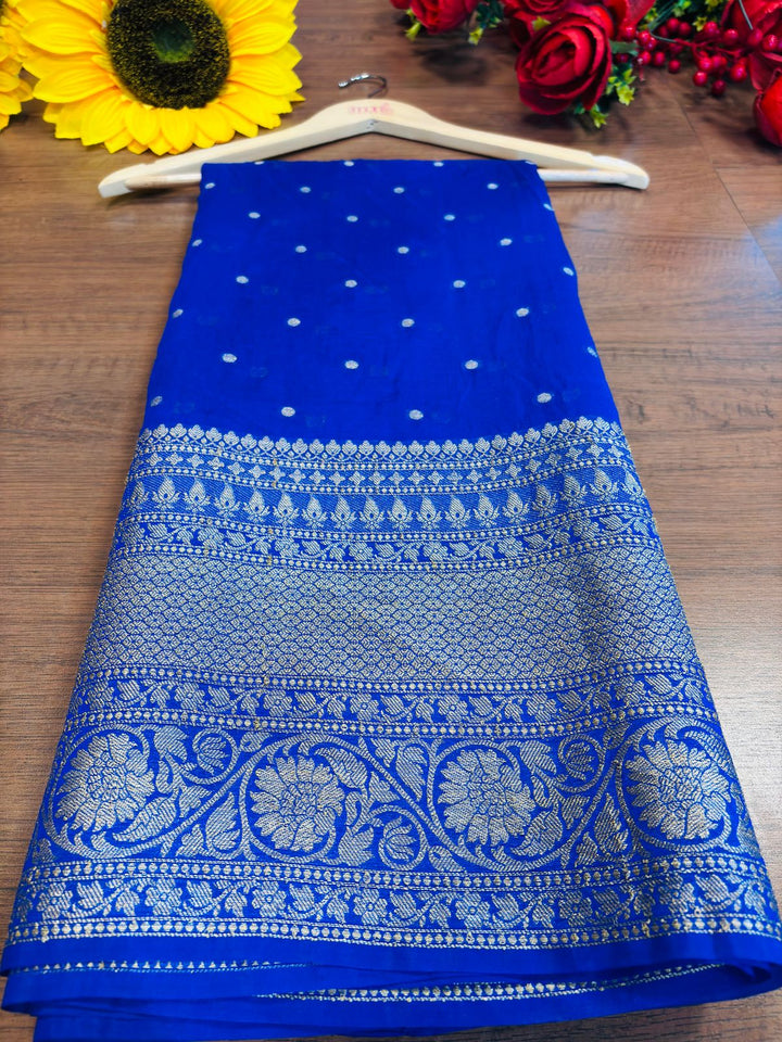 Sadgi- Semi Georgette Banarasi Saree