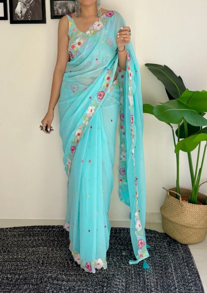 kaleidoscopic (Georgette Saree)