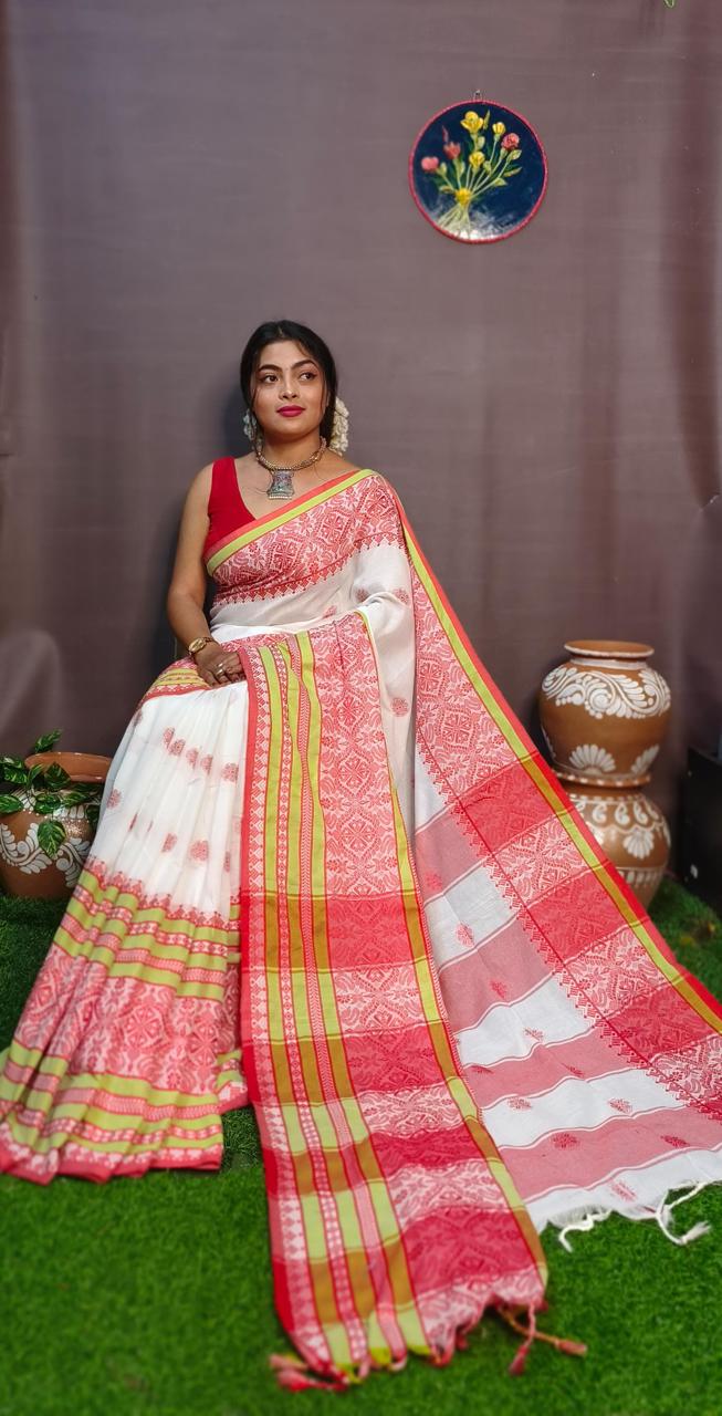 Roopdarsana Special Khadi Cotton Saree