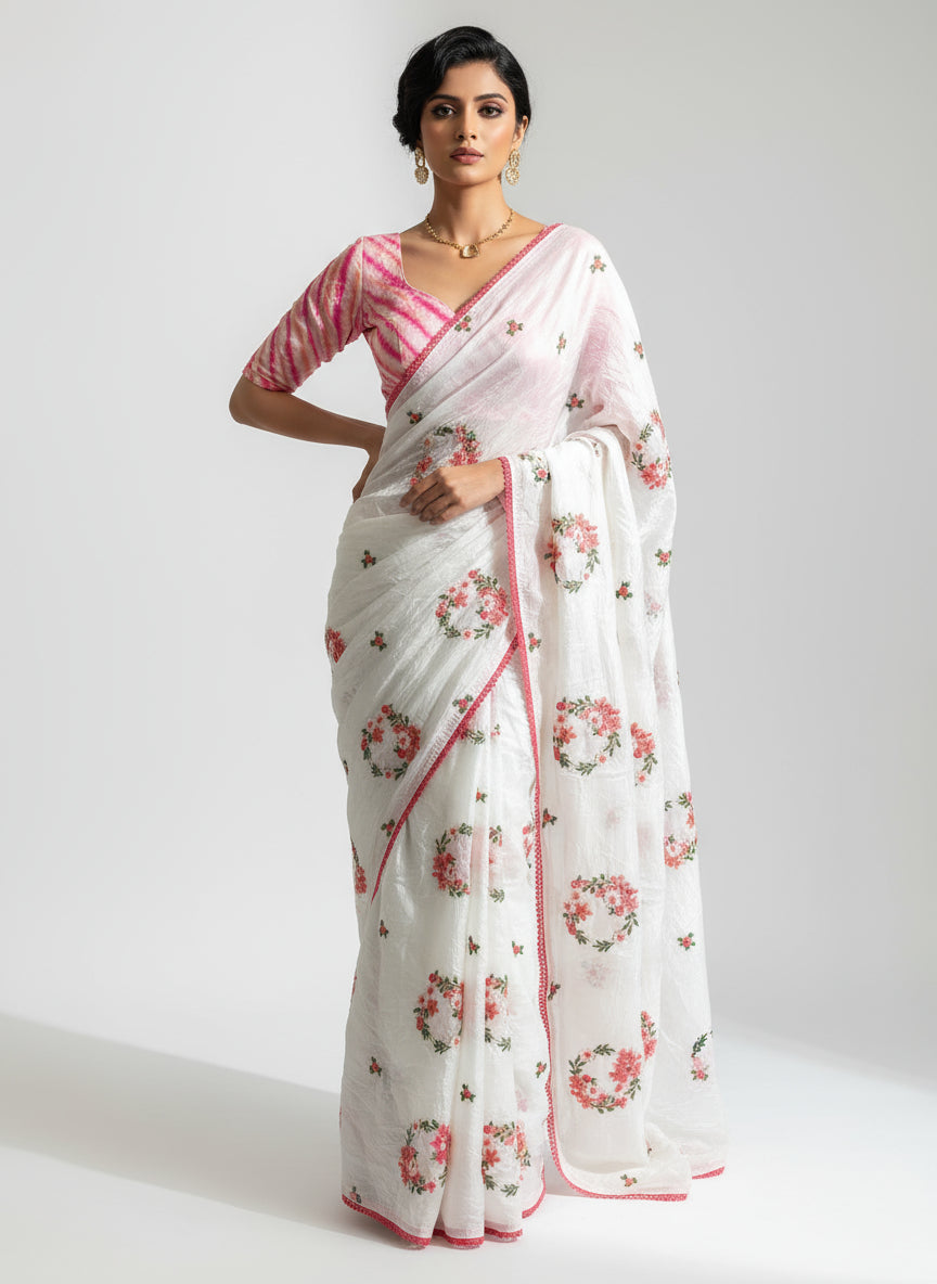 Shangri-la-Crush Paper Silk Saree