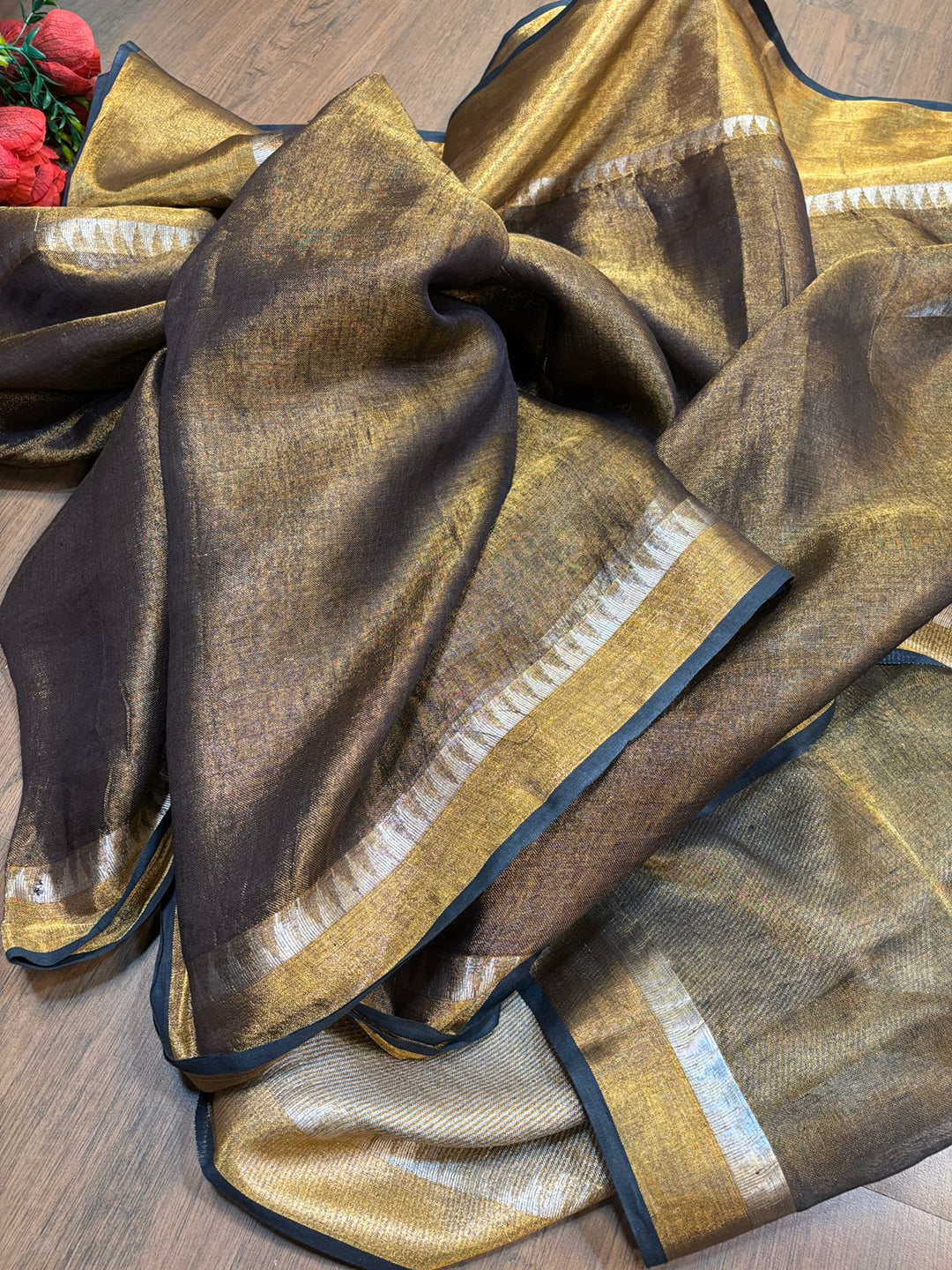 Suroopa -  Pure Tissue Linen Saree