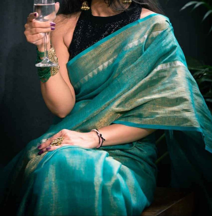 Manohari (Pure Tissue Linen Saree)