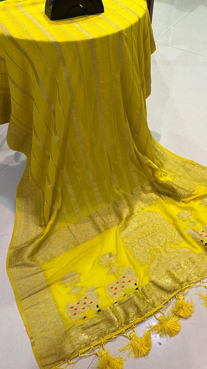 Universal Love khaddi Georgette Silk Saree [ Semi]