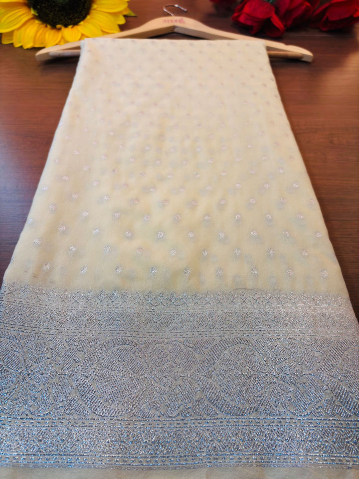 Weave & Wonder - Semi Katan Banarasi Saree