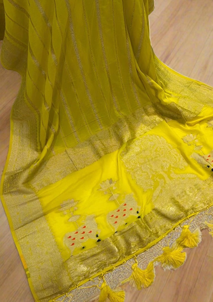 Universal Love khaddi Georgette Silk Saree [ Semi]