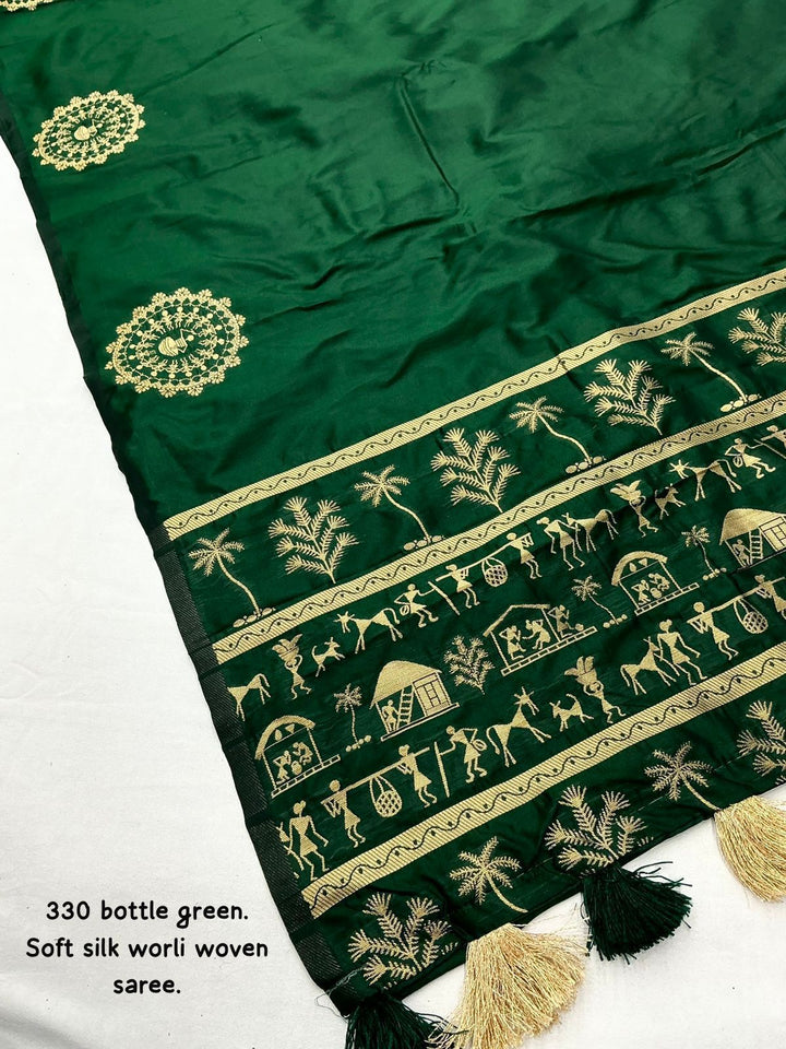 Innovation With Worli Fancy Silk Saree
