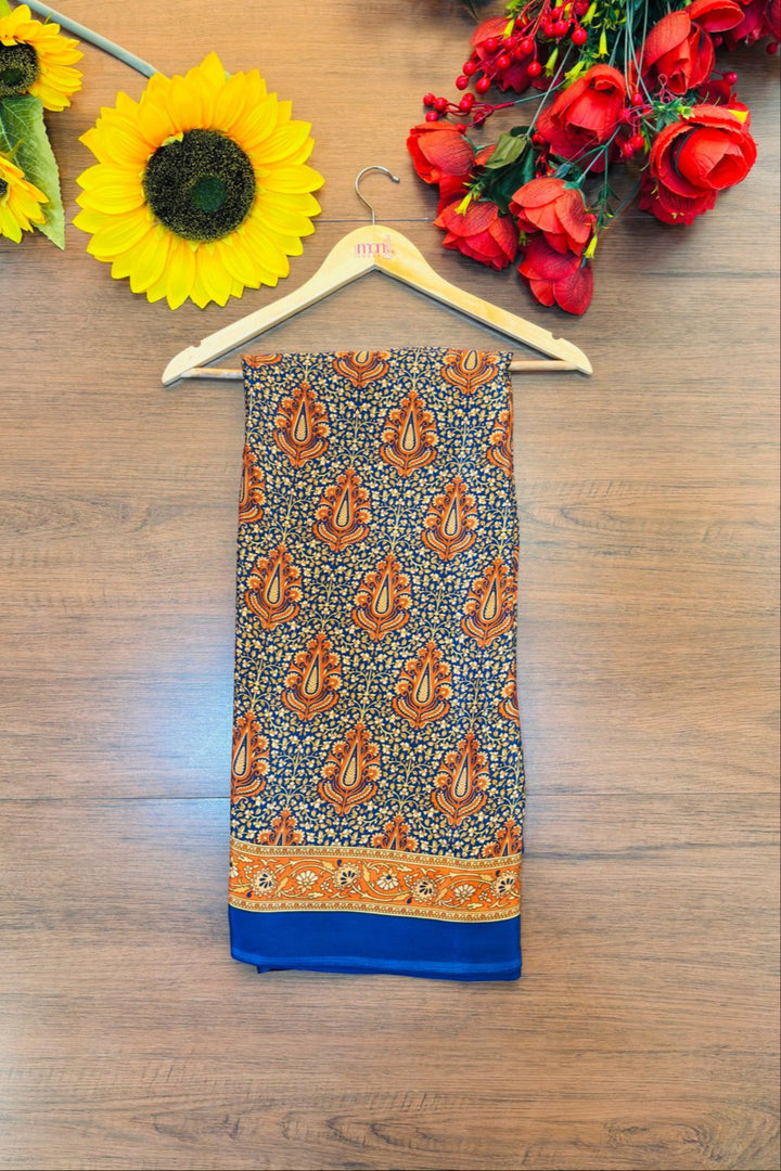 Fancy Silk Saree With Pashmina Print