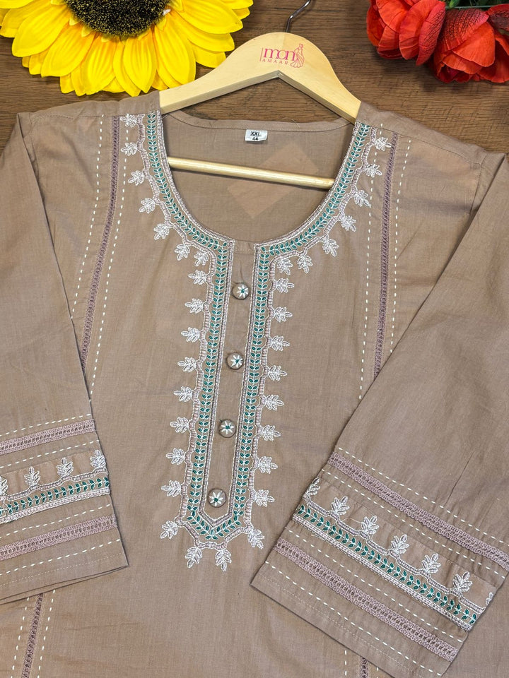 Modern Charm Cotton Kurti Set