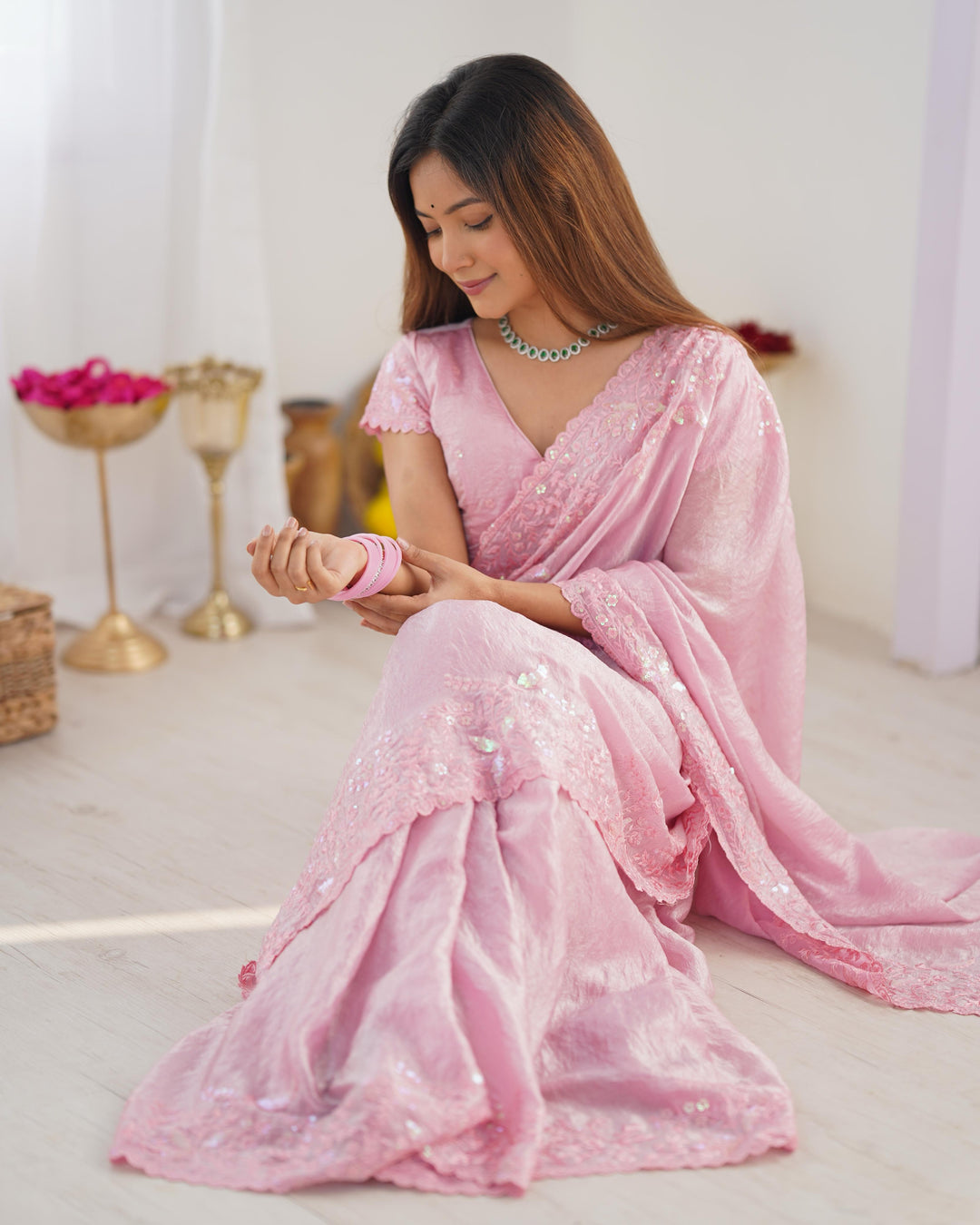 My Basant Fantasy Crush Tissue Silk Saree