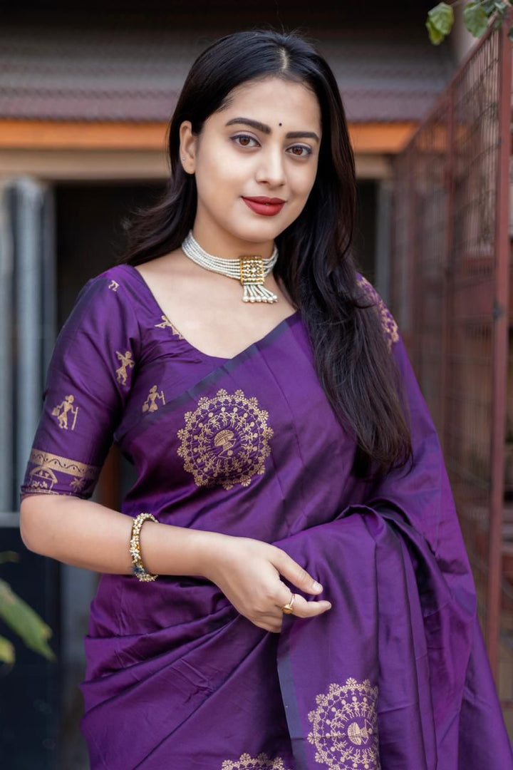 Innovation With Worli Fancy Silk Saree