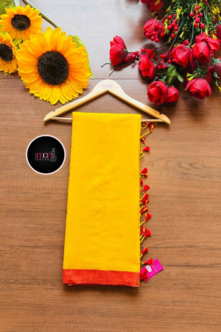 Sun Moon - Khadi Cotton Saree( Bengal Handloom)