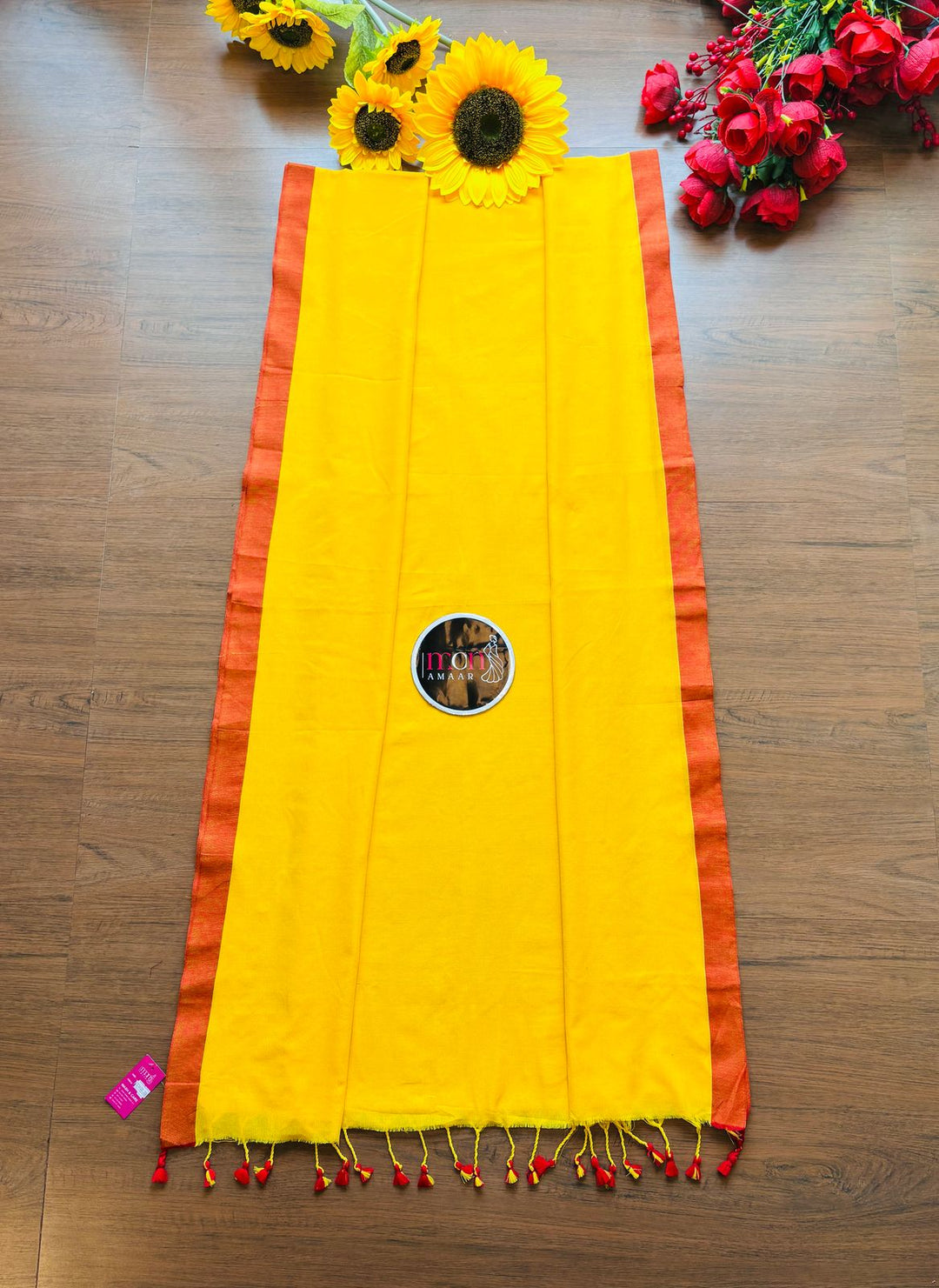 Sun Moon - Khadi Cotton Saree( Bengal Handloom)
