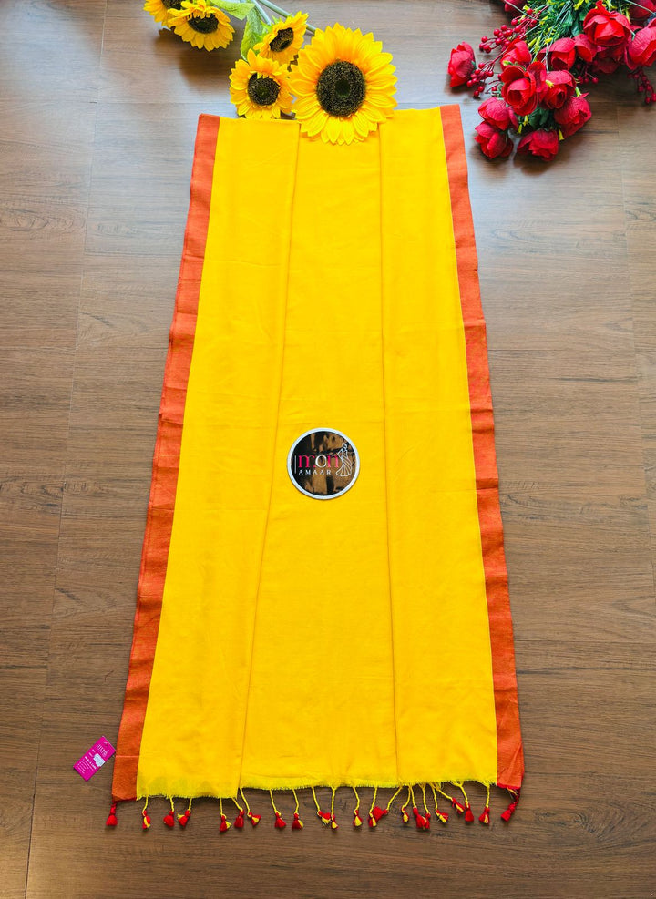 Sun Moon - Khadi Cotton Saree( Bengal Handloom)