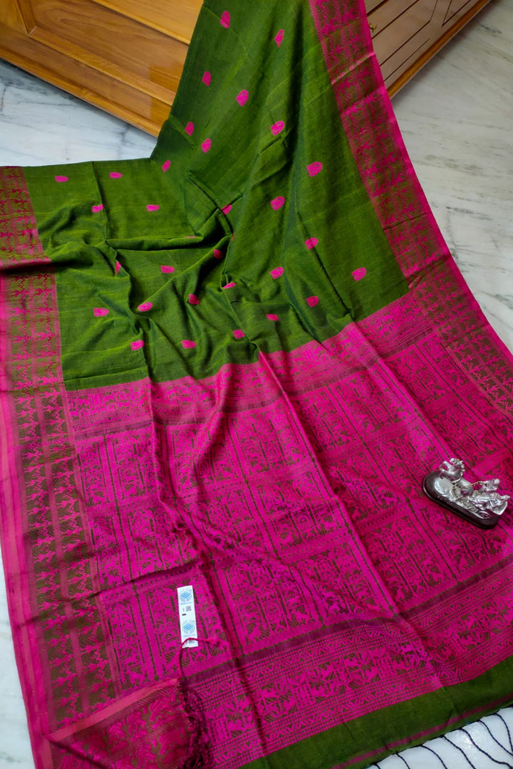 Moner Thikana Bengal Mercerized Cotton Saree