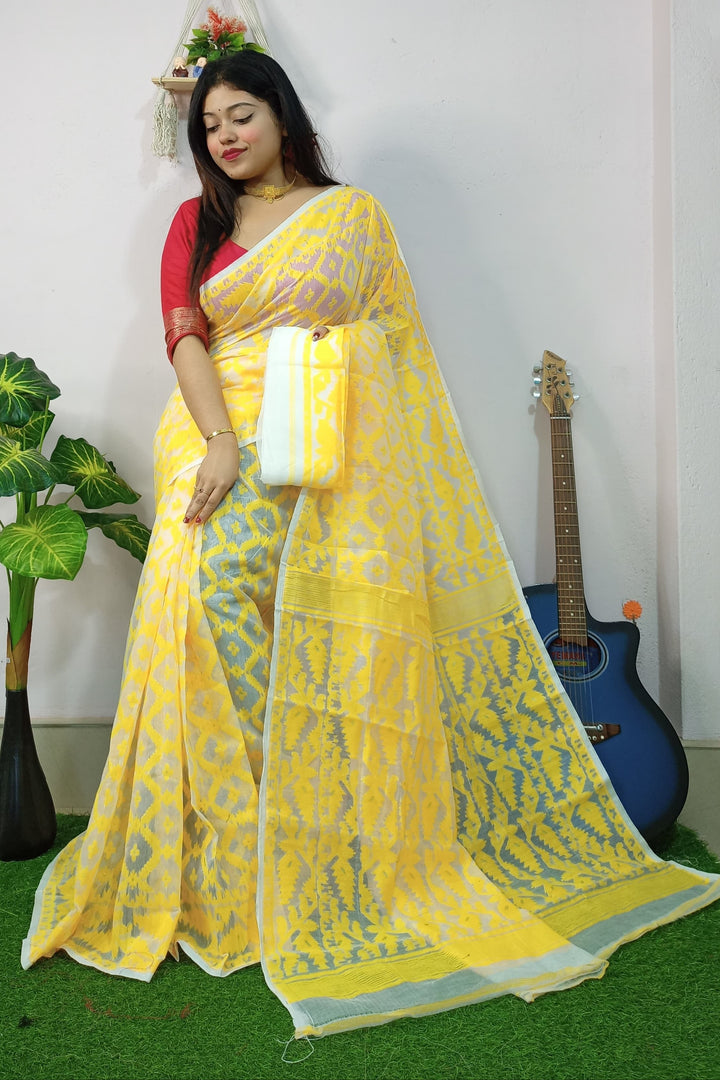 Moner Majhe Dhakai Jamdani Saree