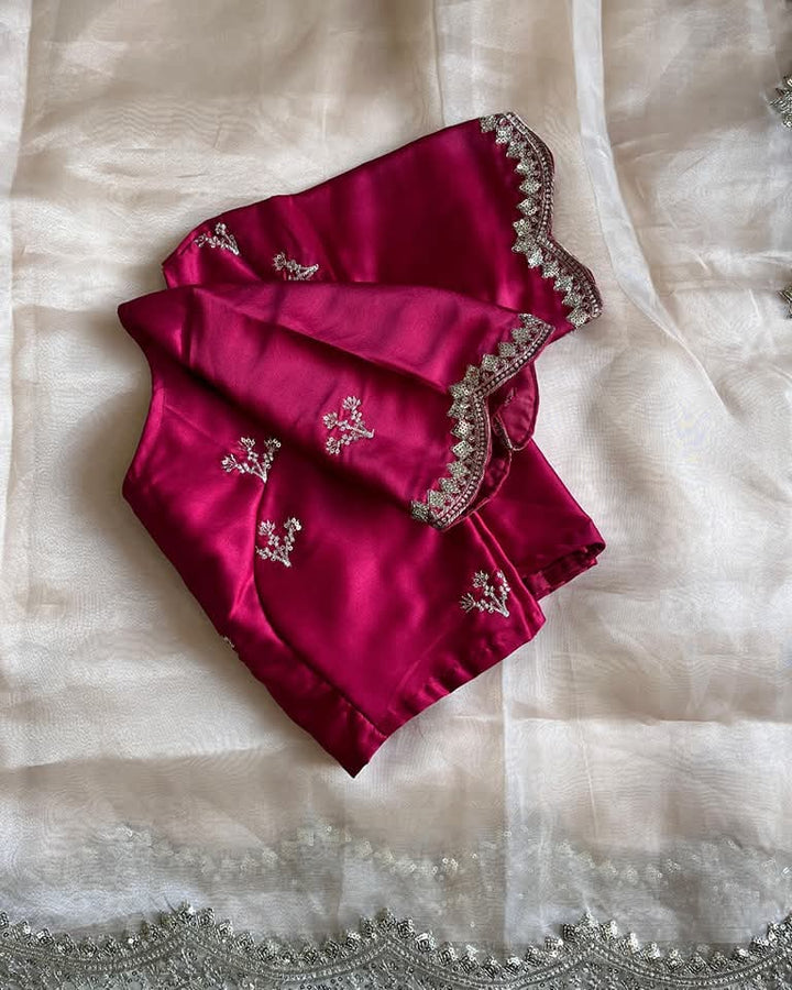 Sweet Like Summer Rain Organza Tissue Silk Saree