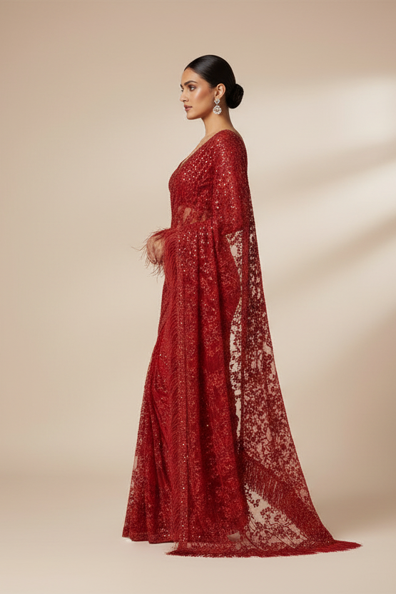 Pallu Queen Designer Net Saree