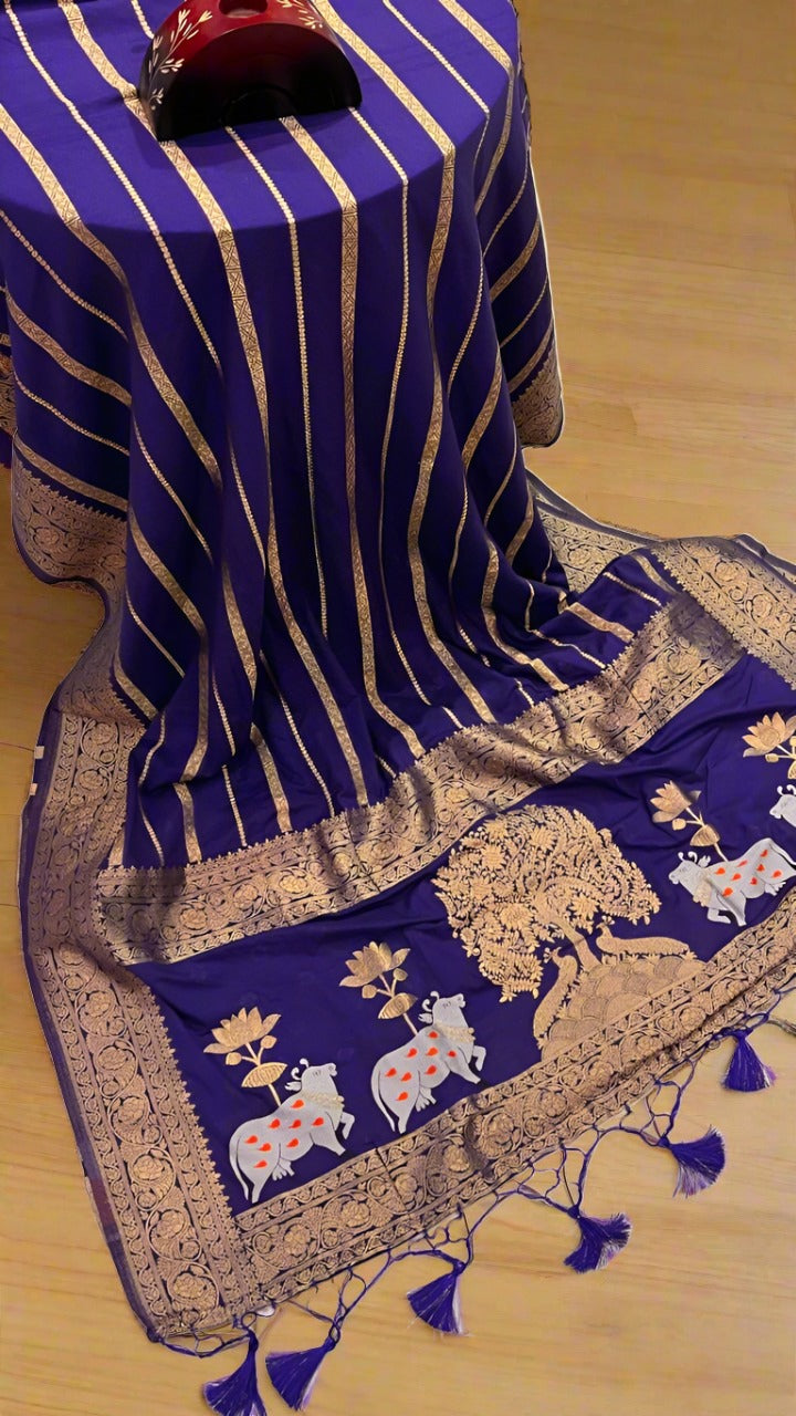 Universal Love khaddi Georgette Silk Saree [ Semi]