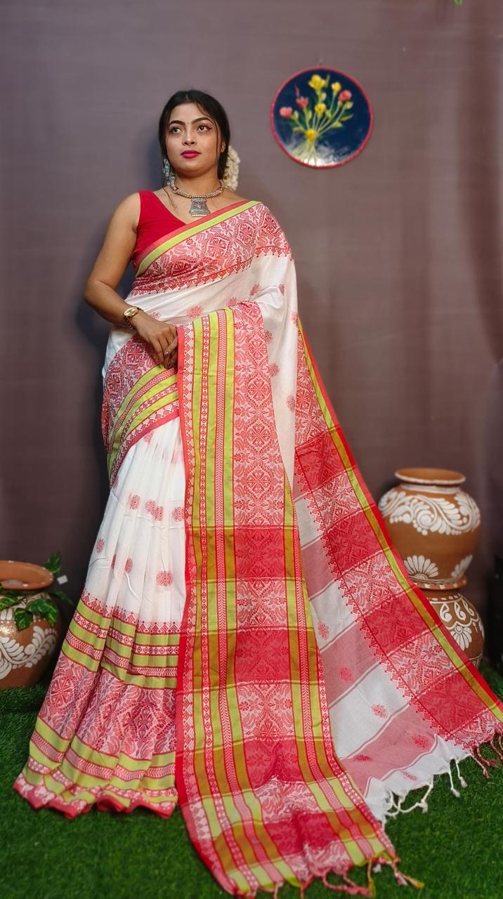 Roopdarsana Special Khadi Cotton Saree