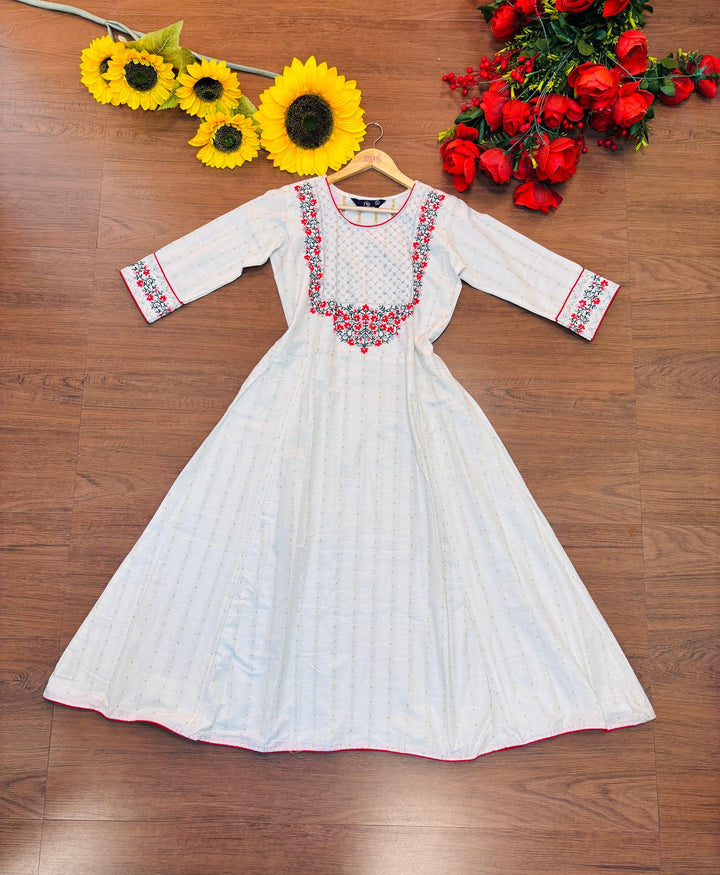 Wrapped In White Cotton Kurti Set