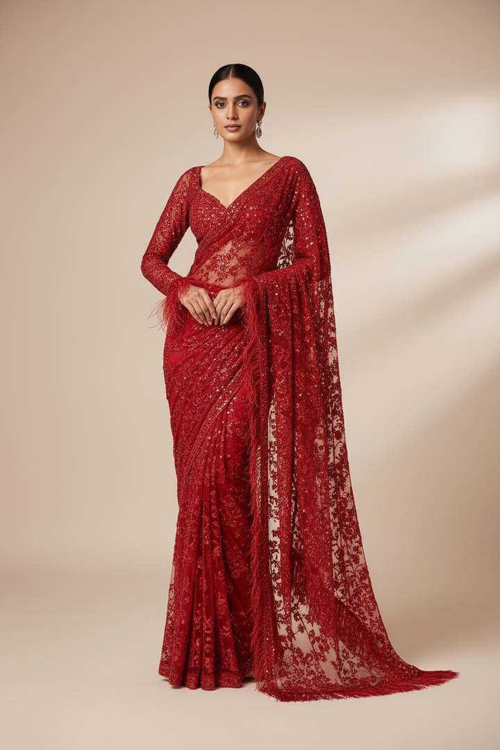 Pallu Queen Designer Net Saree