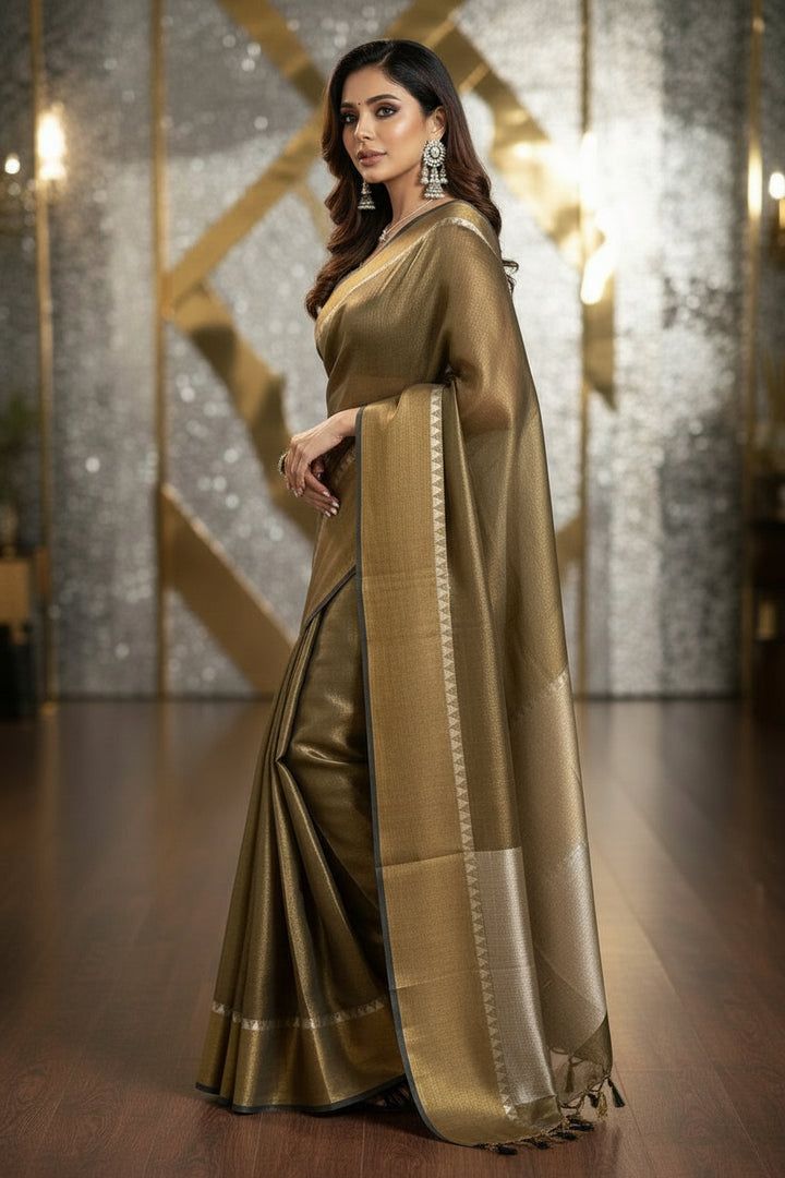 Manohari (Pure Tissue Linen Saree)