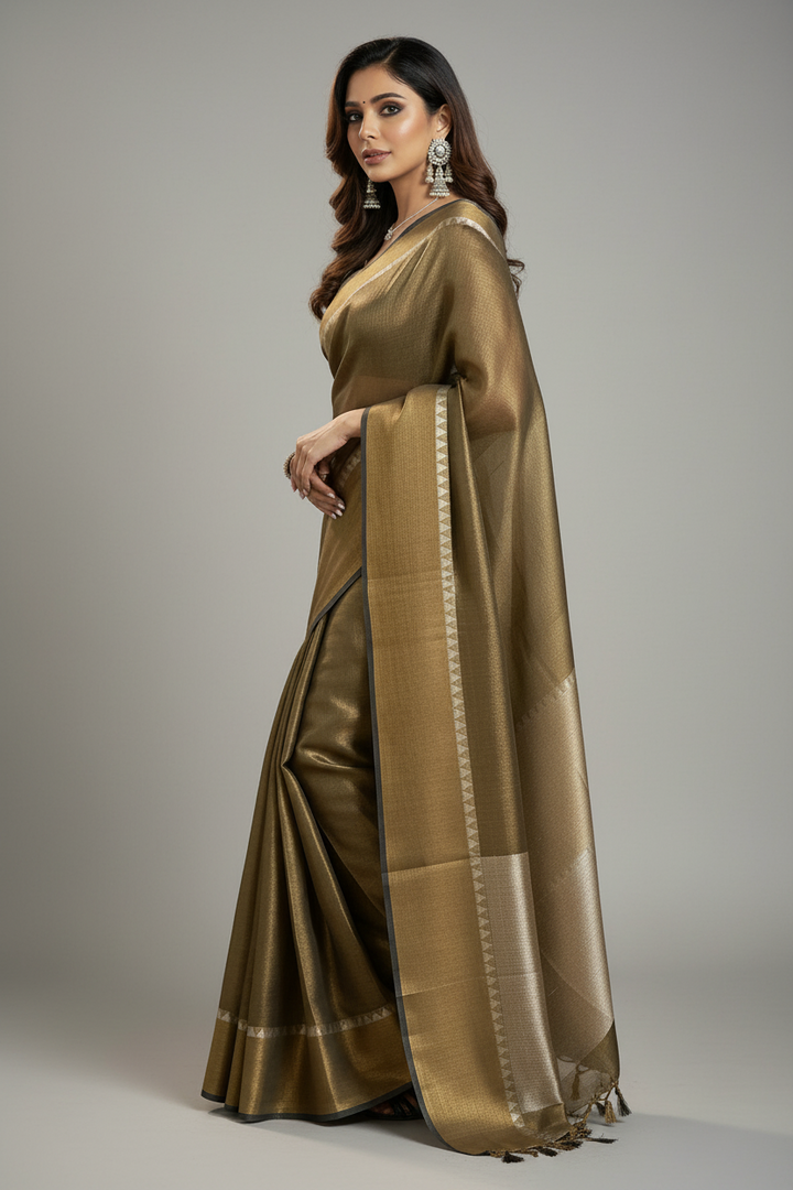 Manohari (Pure Tissue Linen Saree)