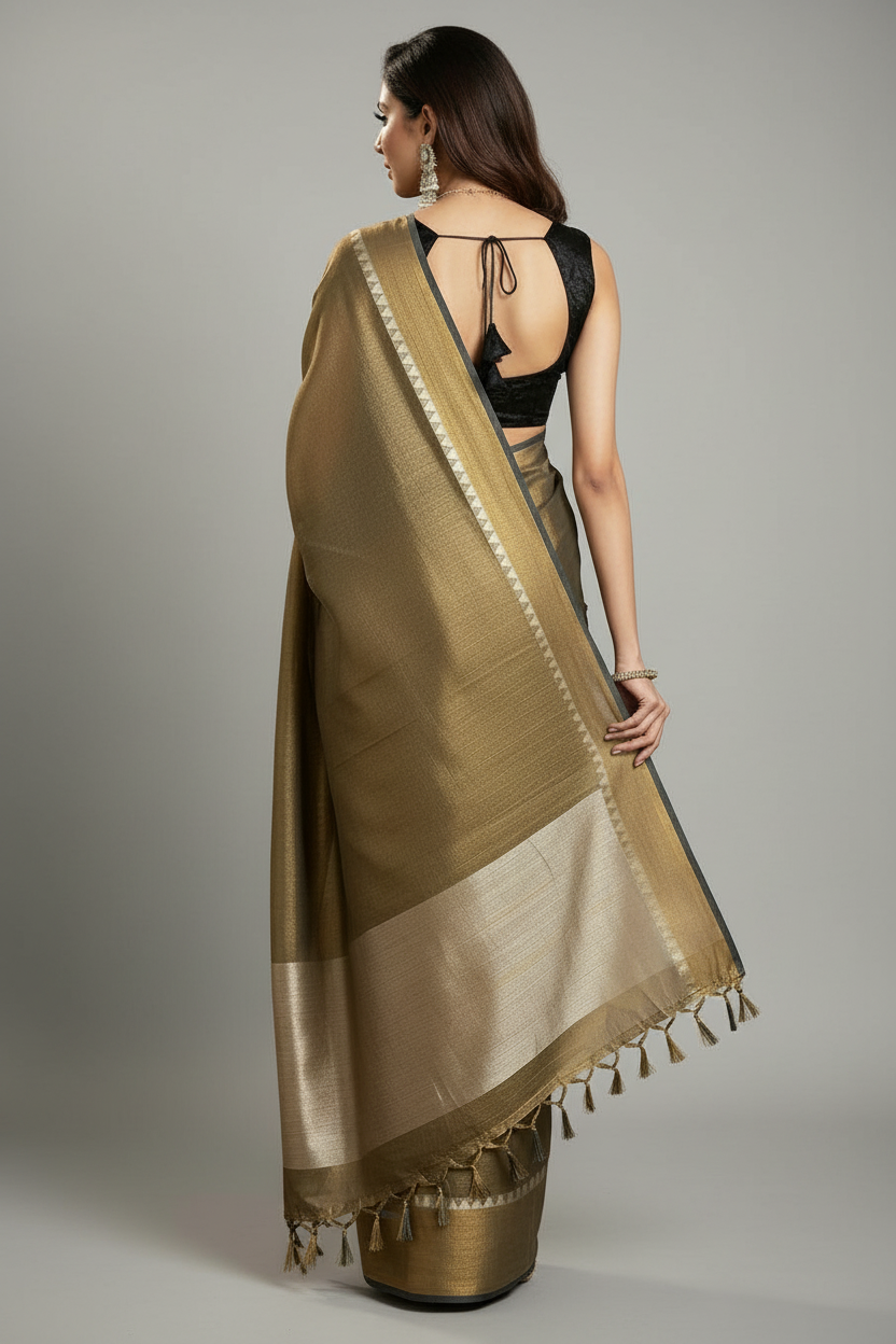 Manohari (Pure Tissue Linen Saree)