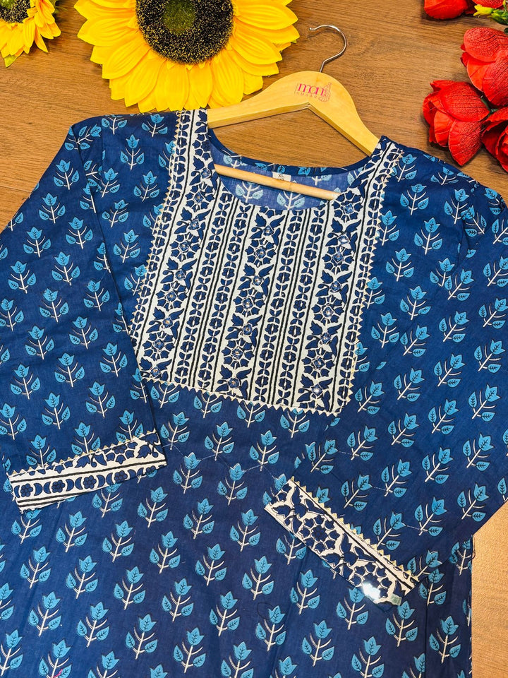 Shine and Glow-Cotton Kurti Set