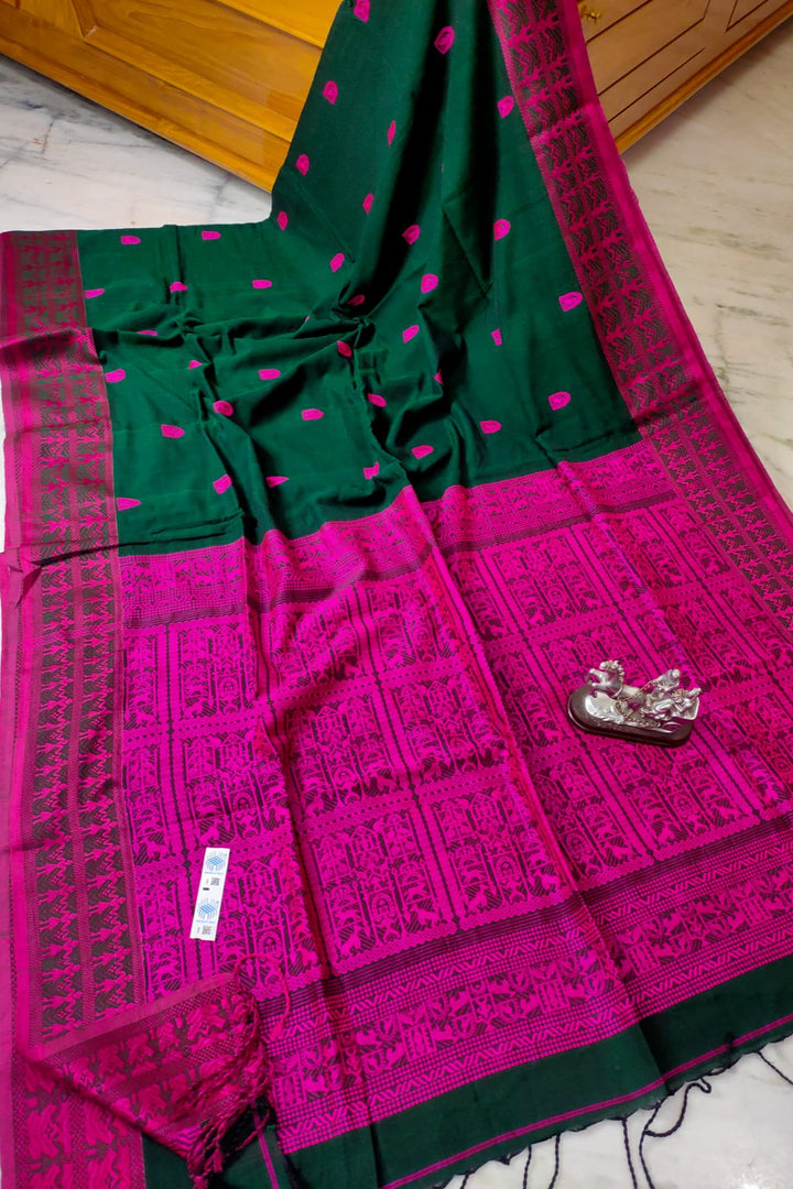 Moner Thikana Bengal Mercerized Cotton Saree