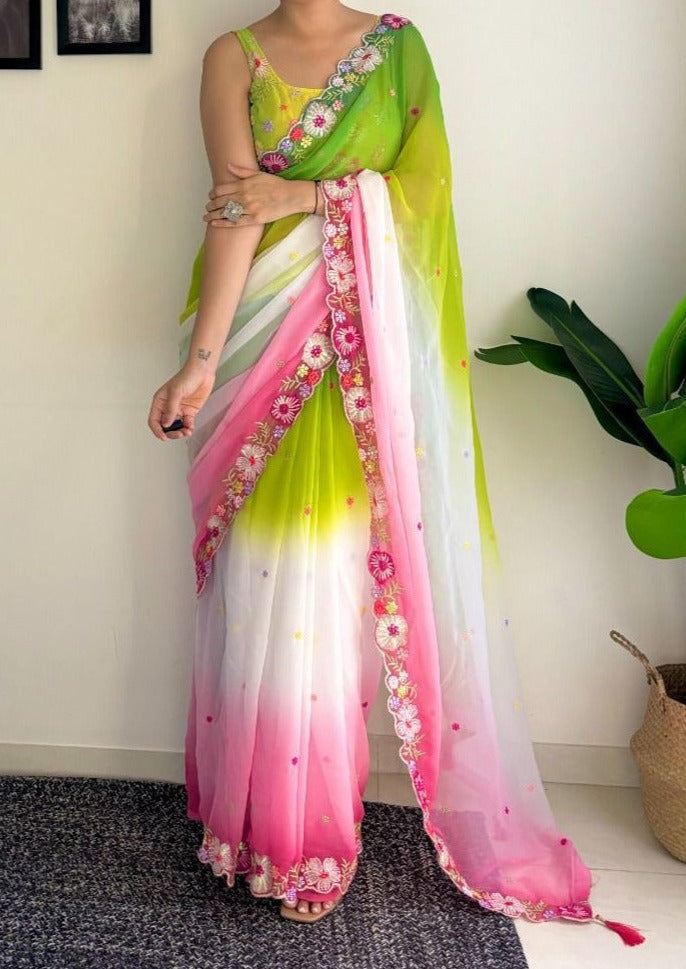 kaleidoscopic (Georgette Saree)