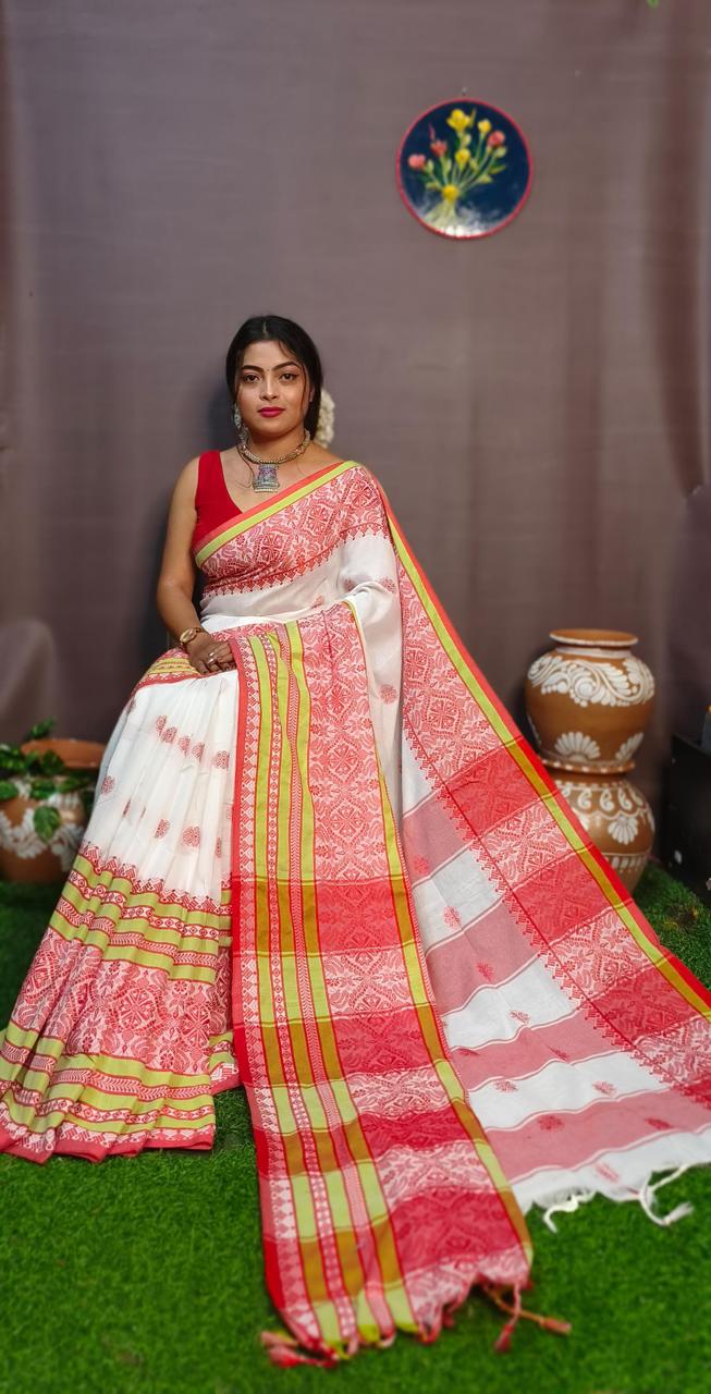 Roopdarsana Special Khadi Cotton Saree