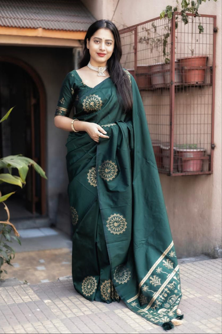 Innovation With Worli Fancy Silk Saree