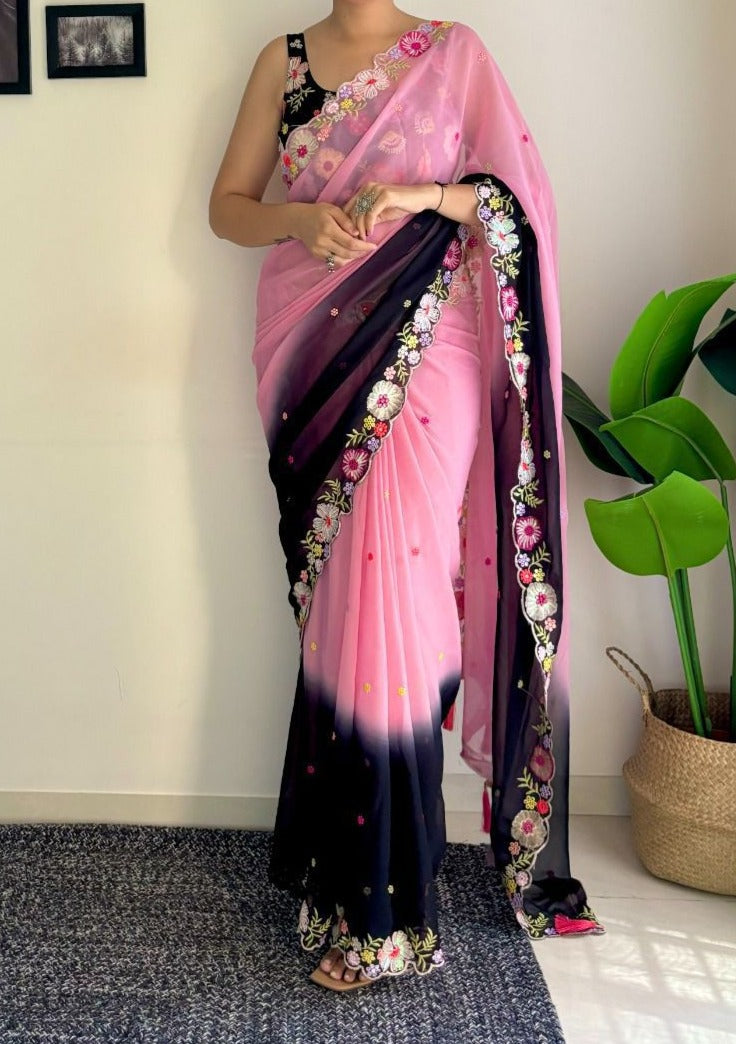 kaleidoscopic (Georgette Saree)