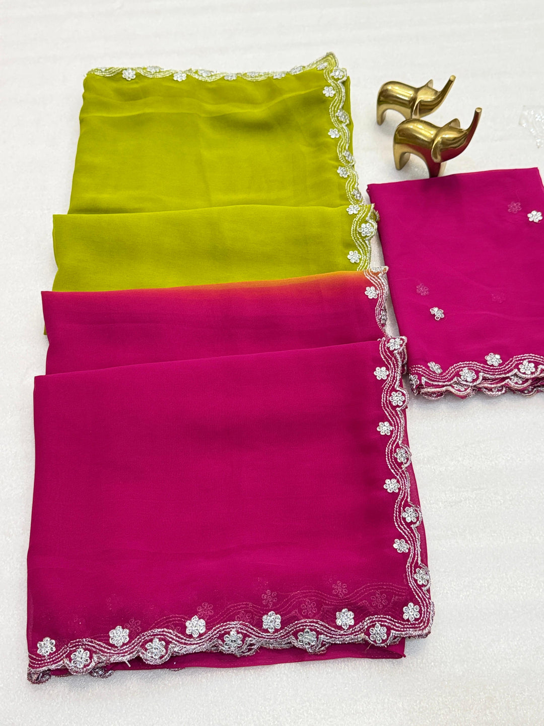 A Bouquet Of Color Georgette Silk Saree