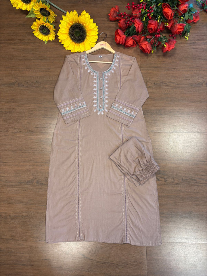 Modern Charm Cotton Kurti Set