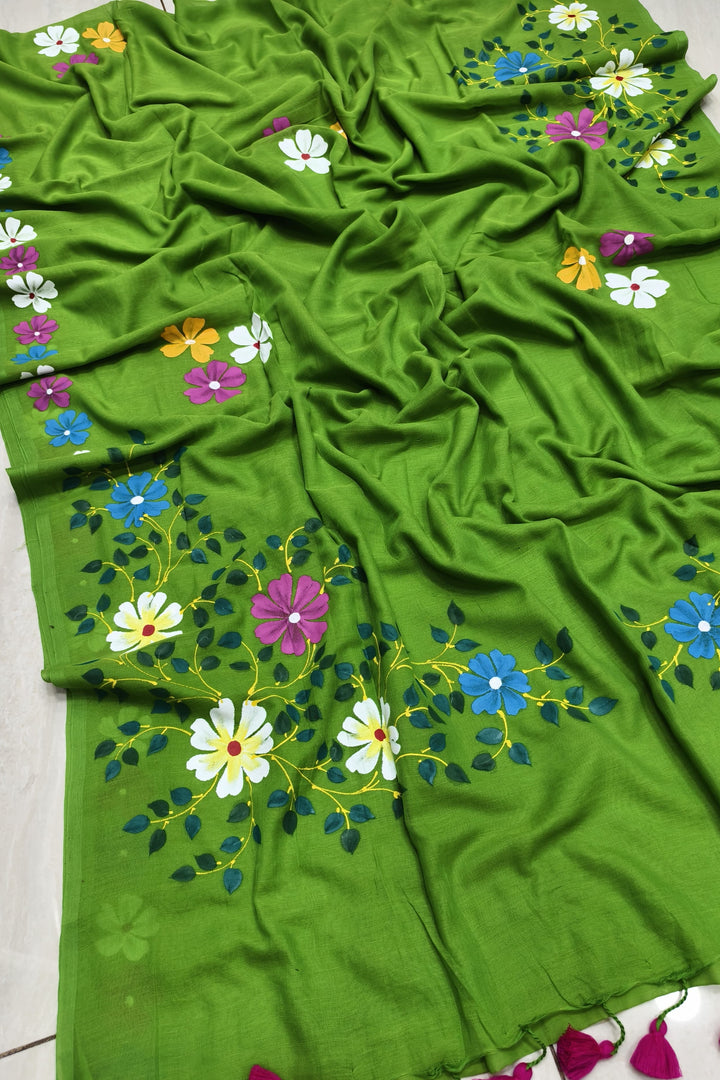 PrasonKumari Mul Cotton Saree