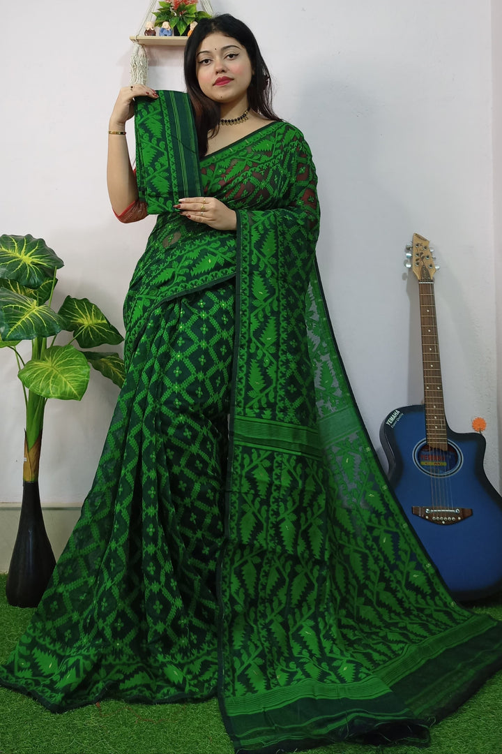 Moner Majhe Dhakai Jamdani Saree