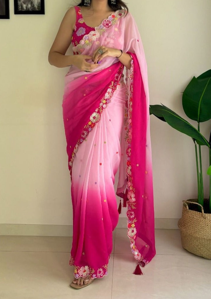 kaleidoscopic (Georgette Saree)