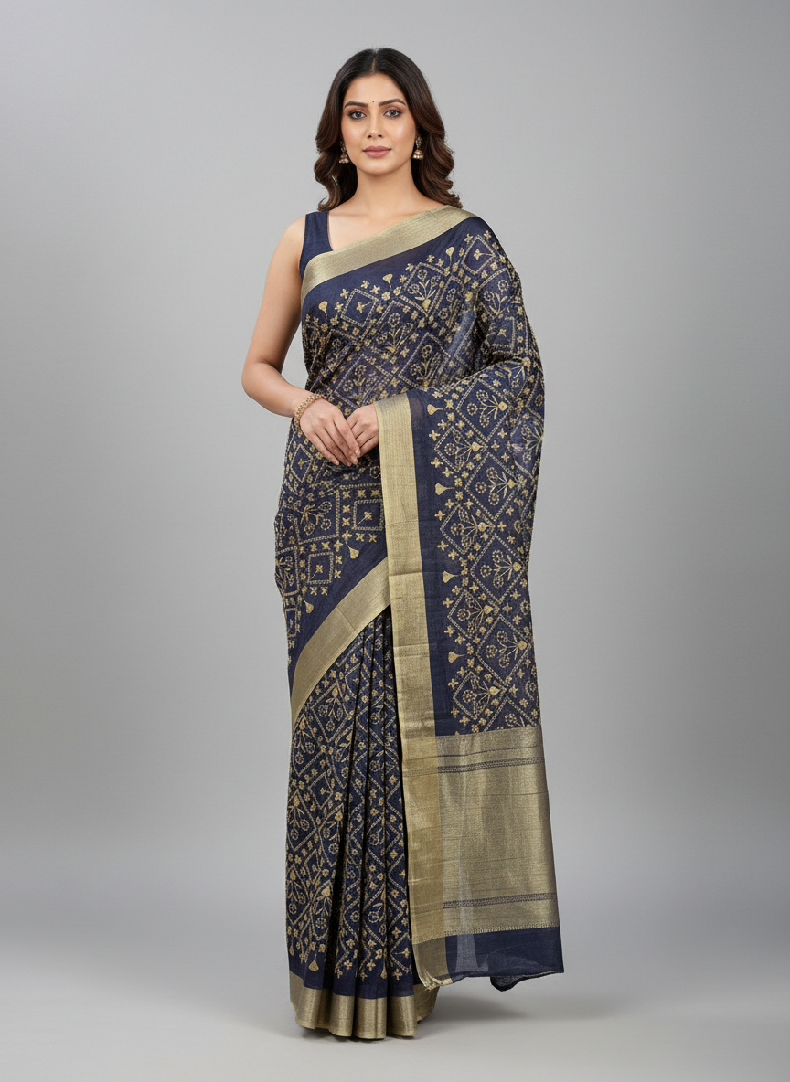 Aadhya- Pure Linen Saree