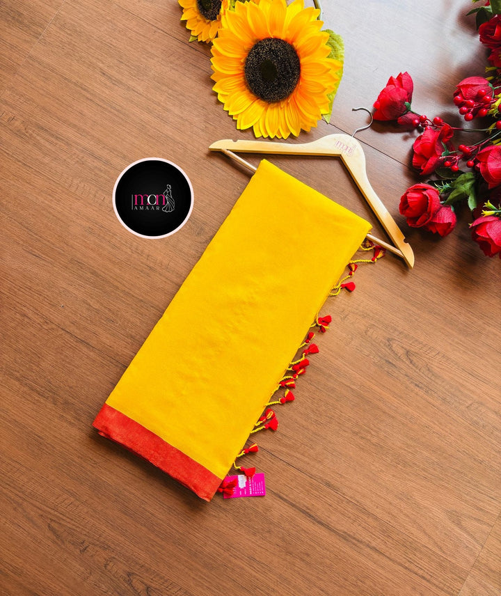 Sun Moon - Khadi Cotton Saree( Bengal Handloom)