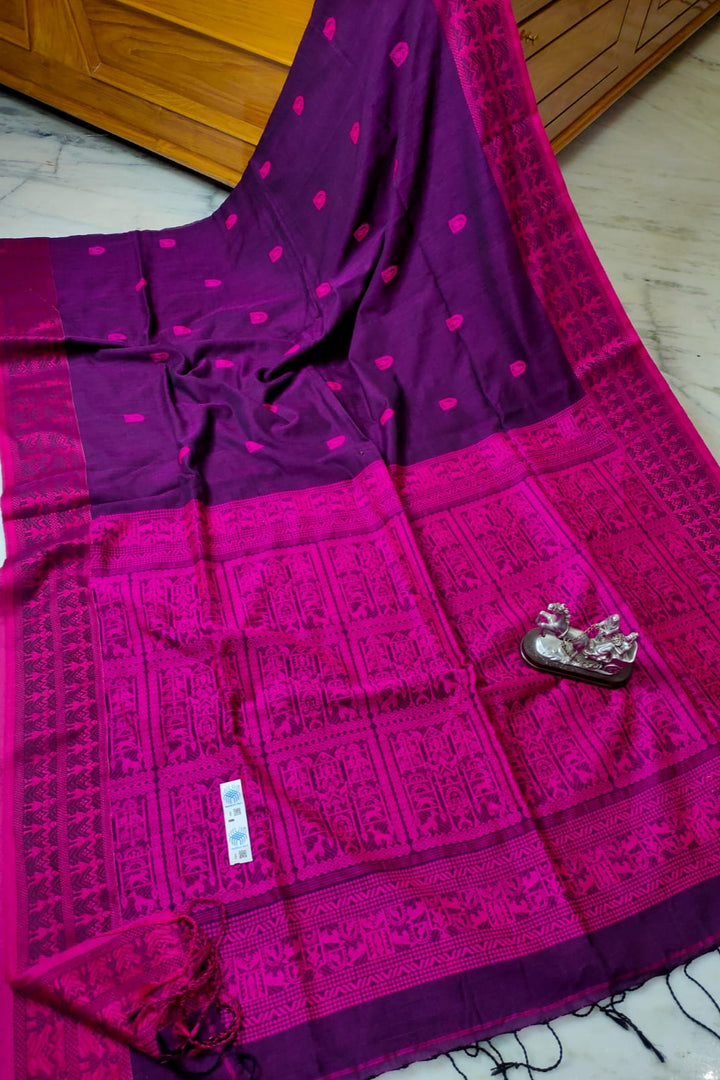 Moner Thikana Bengal Mercerized Cotton Saree